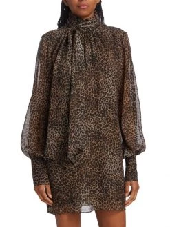 Frame Tie-Neck Silk Minidress 11 Frame Tie-Neck Silk Minidress -Frame Sales Store unnamed file 311