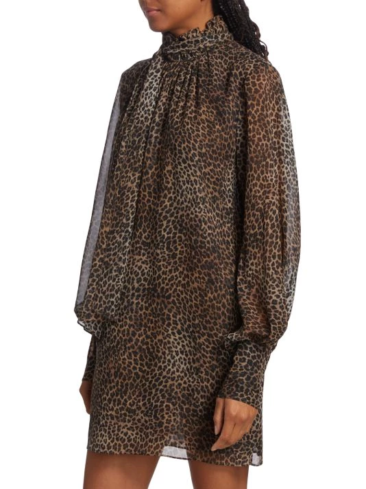 Frame Tie-Neck Silk Minidress 6 Frame Tie-Neck Silk Minidress - Image 4