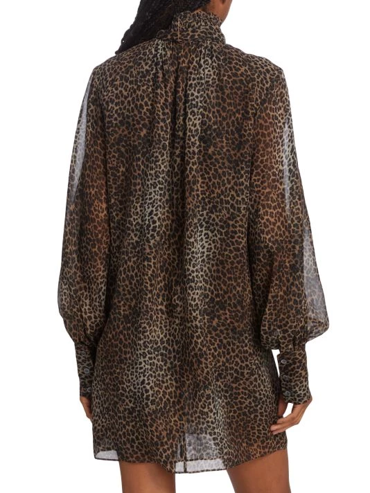 Frame Tie-Neck Silk Minidress 7 Frame Tie-Neck Silk Minidress - Image 5