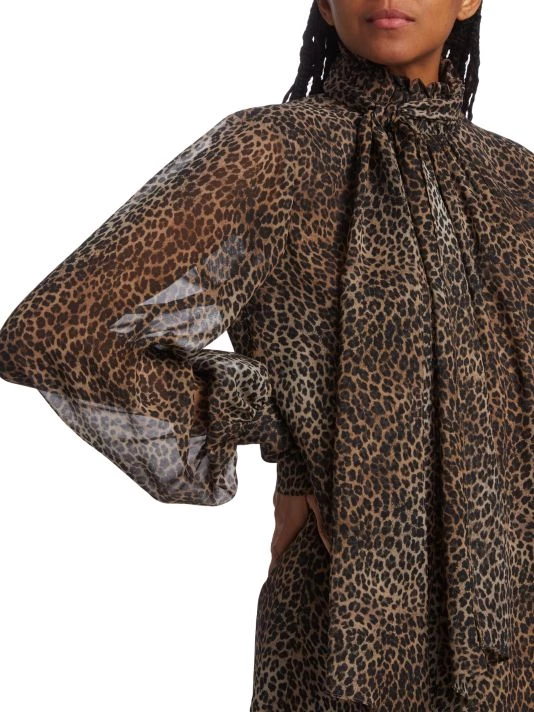 Frame Tie-Neck Silk Minidress 8 Frame Tie-Neck Silk Minidress - Image 6