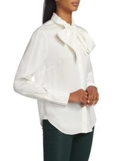 Frame Bowtie Silk Button Down Shirt -Frame Sales Store unnamed file 328