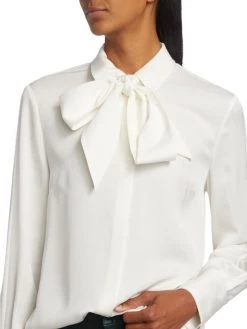 Frame Bowtie Silk Button Down Shirt -Frame Sales Store unnamed file 330