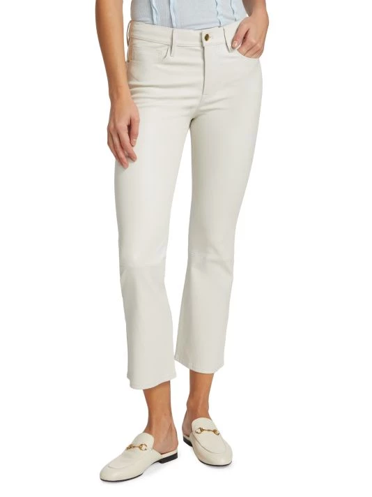 Frame Le Crop Leather Flared Leg Pants 5 Frame Le Crop Leather Flared Leg Pants - Image 3