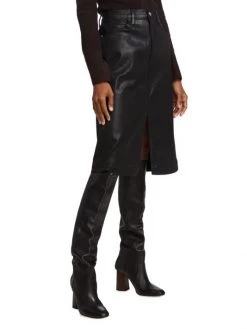 Frame Coated A-Line Midi Skirt -Frame Sales Store unnamed file 589