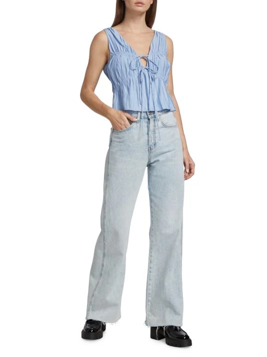 Frame Sleeveless Cinched Crinkled Top Terracotta 4 Frame Sleeveless Cinched Crinkled Top Terracotta - Image 2