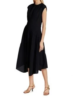 Frame Gathered Seam Dress -Frame Sales Store unnamed file 607