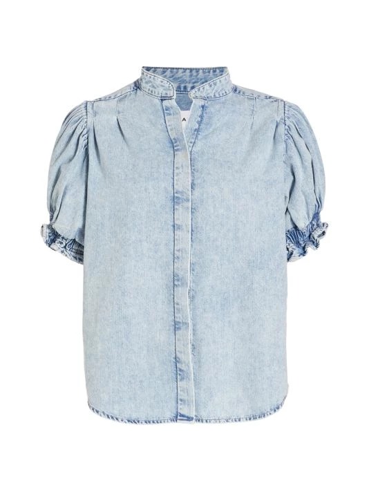 Frame Denim Puff-Sleeve Top 3 Frame Denim Puff-Sleeve Top