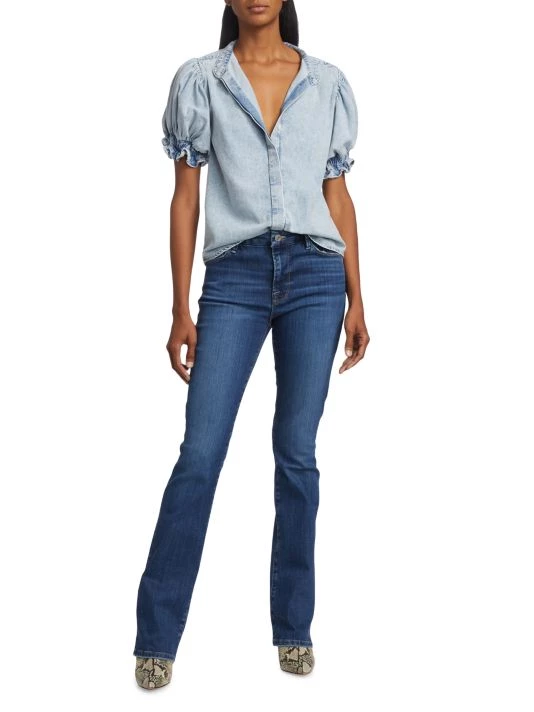 Frame Denim Puff-Sleeve Top 4 Frame Denim Puff-Sleeve Top - Image 2