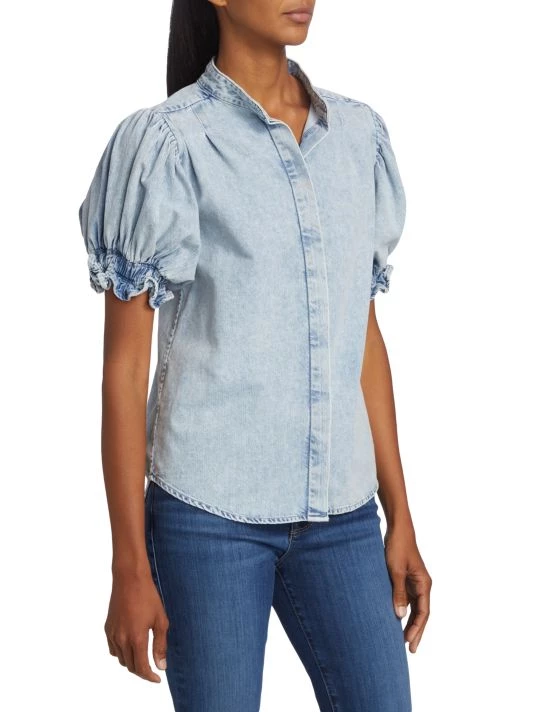Frame Denim Puff-Sleeve Top 6 Frame Denim Puff-Sleeve Top - Image 4