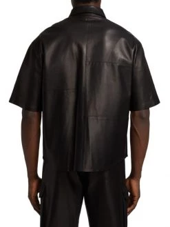 Frame Bonded Leather Zip-Up Shirt For Men -Frame Sales Store unnamed file 622