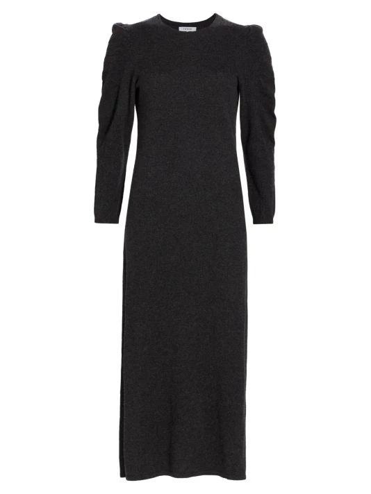Frame Cashmere Shirred-Sleeve Sweaterdress 3 Frame Cashmere Shirred-Sleeve Sweaterdress