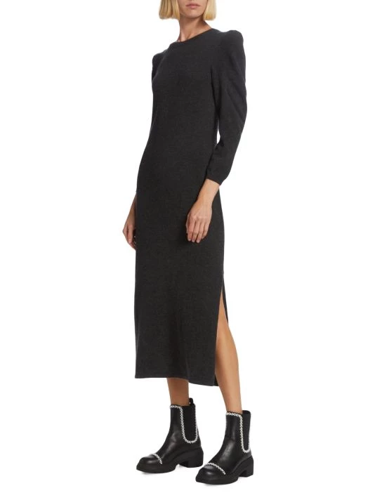Frame Cashmere Shirred-Sleeve Sweaterdress 4 Frame Cashmere Shirred-Sleeve Sweaterdress - Image 2
