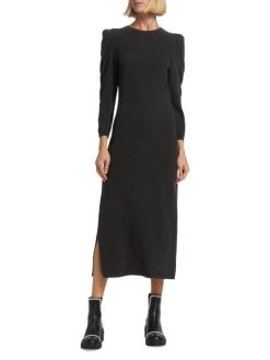 Frame Cashmere Shirred-Sleeve Sweaterdress 11 Frame Cashmere Shirred-Sleeve Sweaterdress -Frame Sales Store unnamed file 654