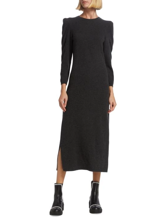 Frame Cashmere Shirred-Sleeve Sweaterdress 5 Frame Cashmere Shirred-Sleeve Sweaterdress - Image 3
