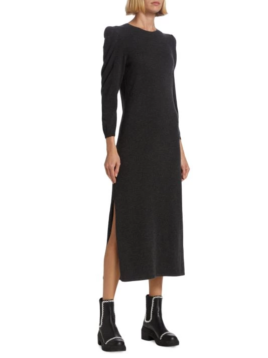 Frame Cashmere Shirred-Sleeve Sweaterdress 6 Frame Cashmere Shirred-Sleeve Sweaterdress - Image 4