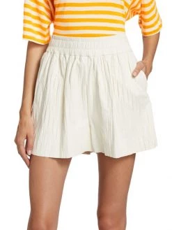 Frame Pleated Leather Shorts -Frame Sales Store unnamed file 676