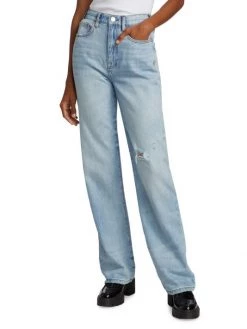 Frame Le Jane High-Rise Distressed Wide-Leg Jeans 11 Frame Le Jane High-Rise Distressed Wide-Leg Jeans -Frame Sales Store unnamed file 711
