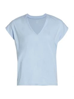 Frame Le Mid Rise V-Neck Tee Noir