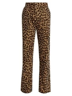 Frame Mini Boot Cheetah-Print Trousers