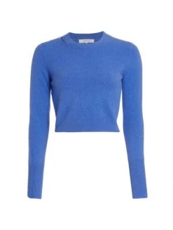 Frame Cashmere Blend Cropped Sweater Pine