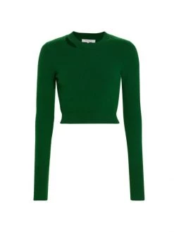 Frame Cashmere Blend Cropped Sweater Pine -Frame Sales Store unnamed file 883