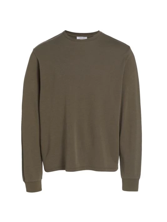 Frame Duofold Cotton Jersey Tee For Men Walnut 3 Frame Duofold Cotton Jersey Tee For Men Walnut