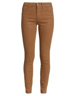 Frame Le High Skinny Coated Jeans