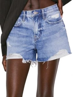 Frame Le Brigette Frayed Jean Shorts